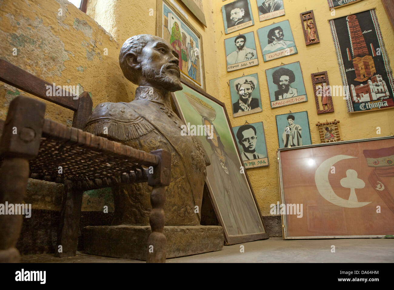 Haile Selassie, monumento, ammirazione, Harar, Etiopia, UNESCO del patrimonio culturale mondiale, Africa Foto Stock