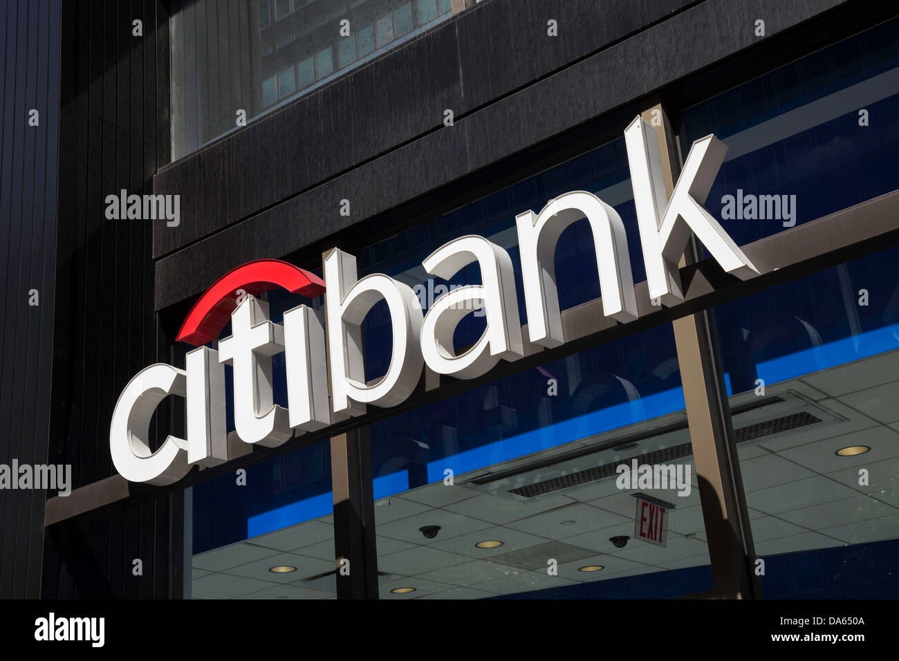 Ramo di Citibank Storefront segno, NYC Foto Stock