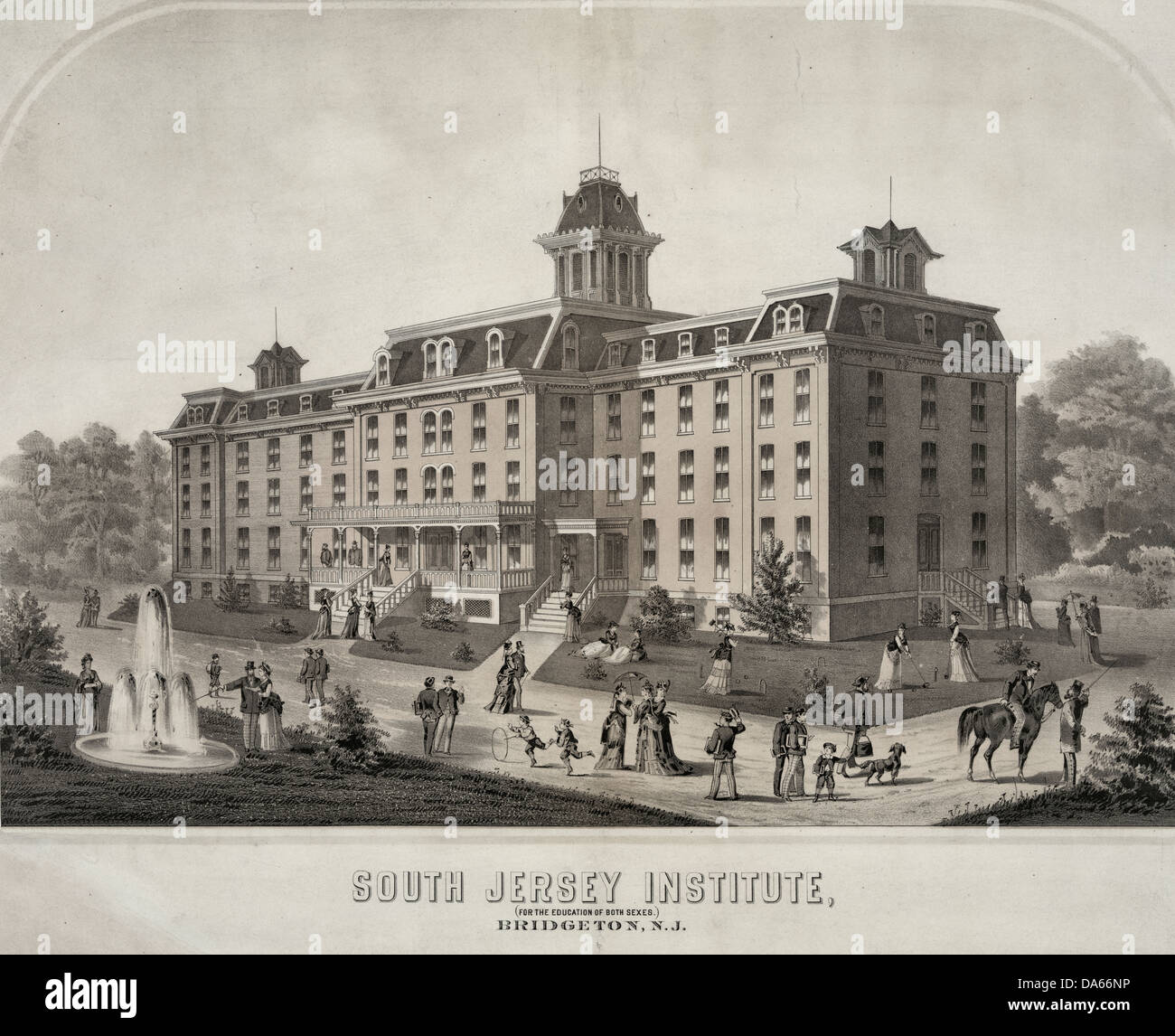 South Jersey Institute. (Per l'istruzione di entrambi i sessi). Bridgeton, NJ, circa 1880 Foto Stock