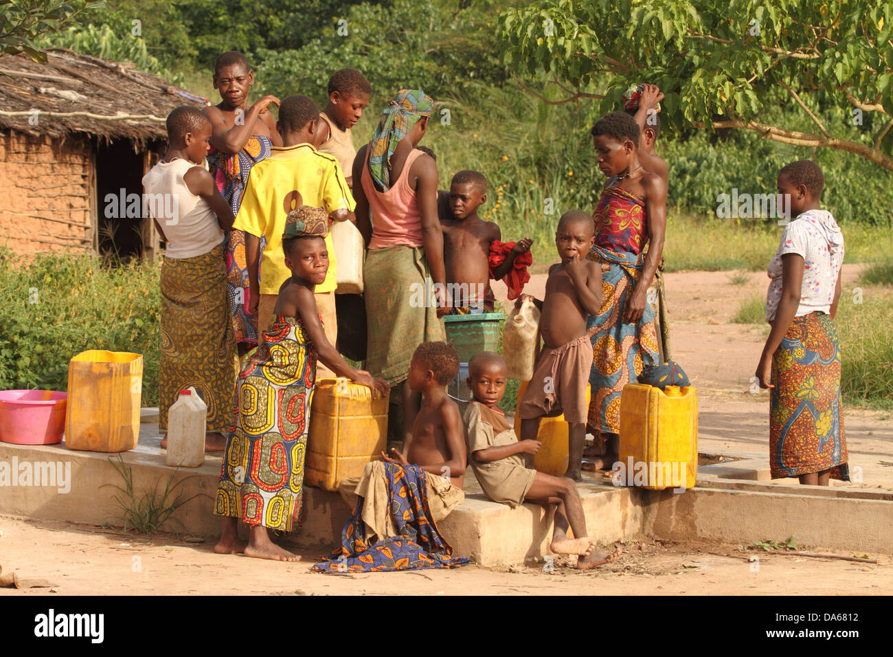 Etniche, minoranza, indigeni, persona, Pigmei, pigmei Baka, ben, Sangha, Dzanga Sangha, Bayanga, Bacino del Congo, rainfores Foto Stock