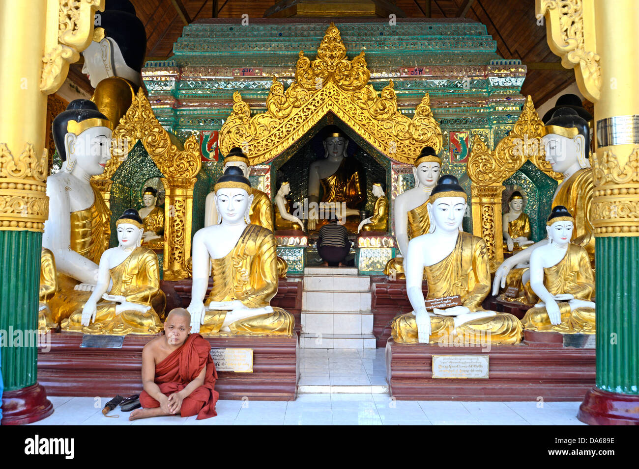 Tempio Shwedagon Yangon Myanmar Foto Stock