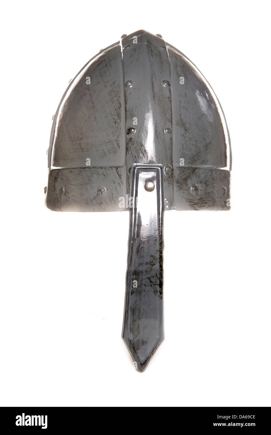 Norseman battaglia fancy dress casco studio ritaglio Foto Stock