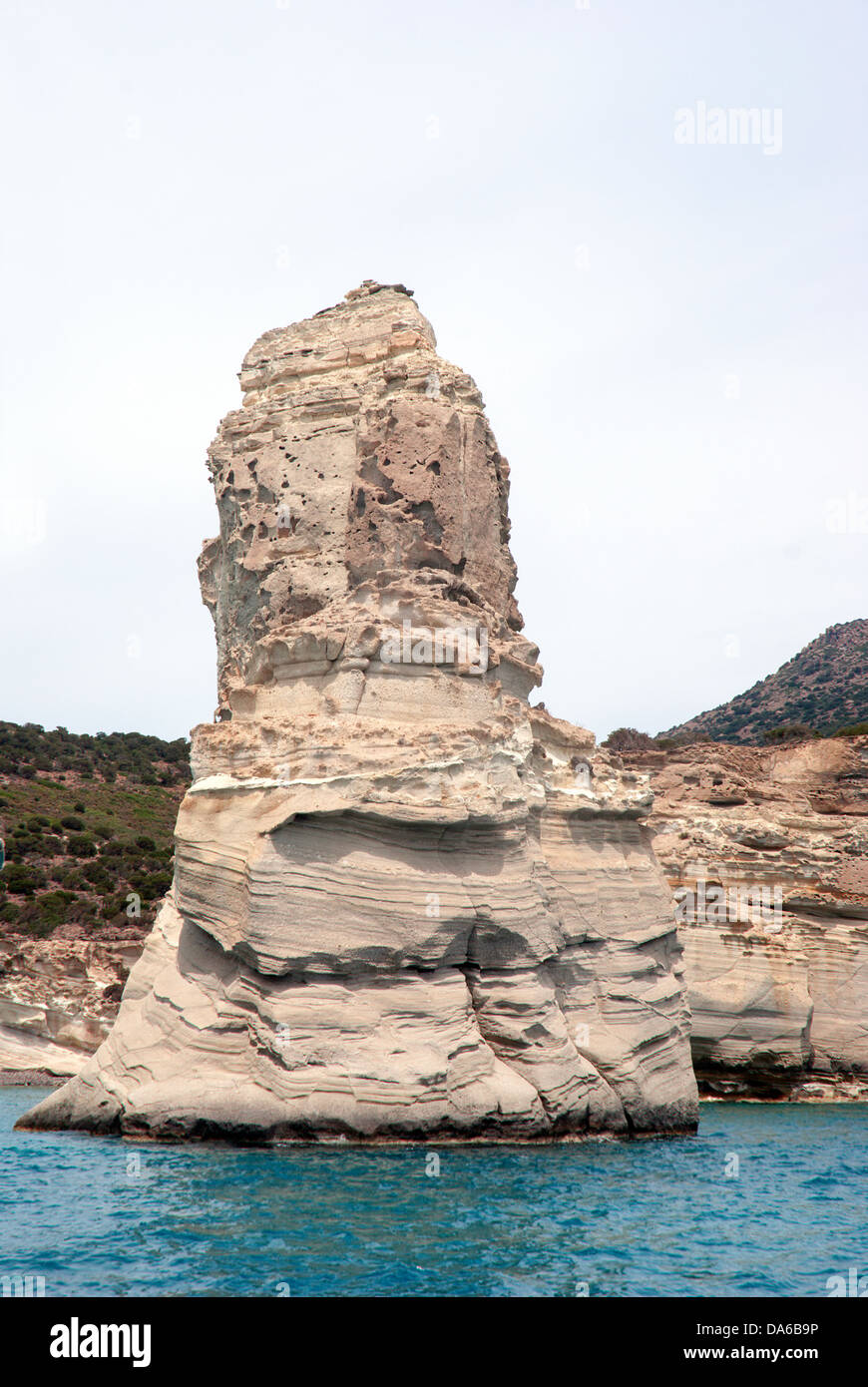 Le grotte e le formazioni rocciose di mare a Kleftiko area sull isola di Milos,una Grecia Foto Stock