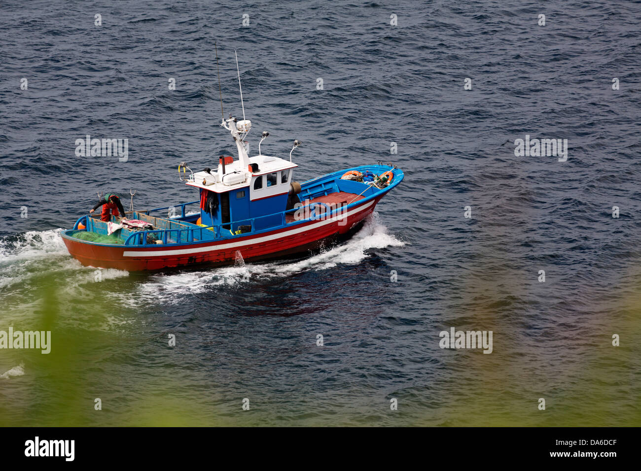 Barca da pesca di La Coruña Galizia Spagna Foto Stock