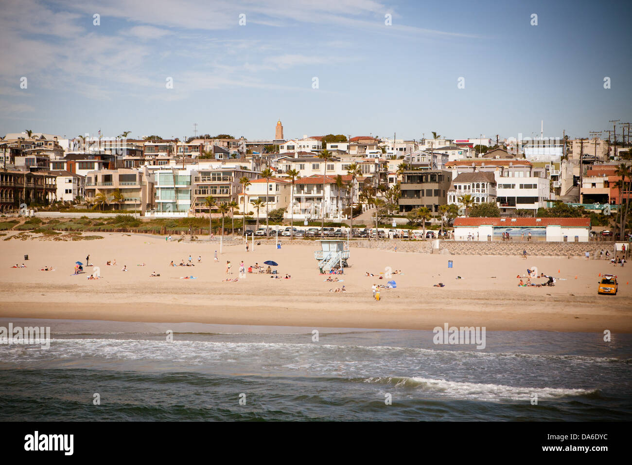 Manhattan Beach in un giorno caldo e soleggiato a Los Angeles, California, Stati Uniti d'America Foto Stock