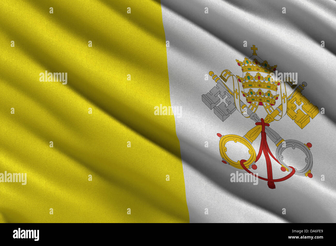 Bandiera dello Stato della Città del Vaticano Foto Stock