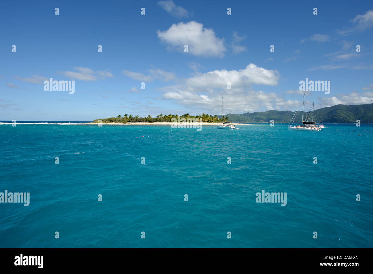 , BVI Isole Vergini Britanniche, Isole Vergini Britanniche Isole Vergini Green Cay, isola, isola, Jost Van Dyke, Caraibi, mare, PAL Foto Stock