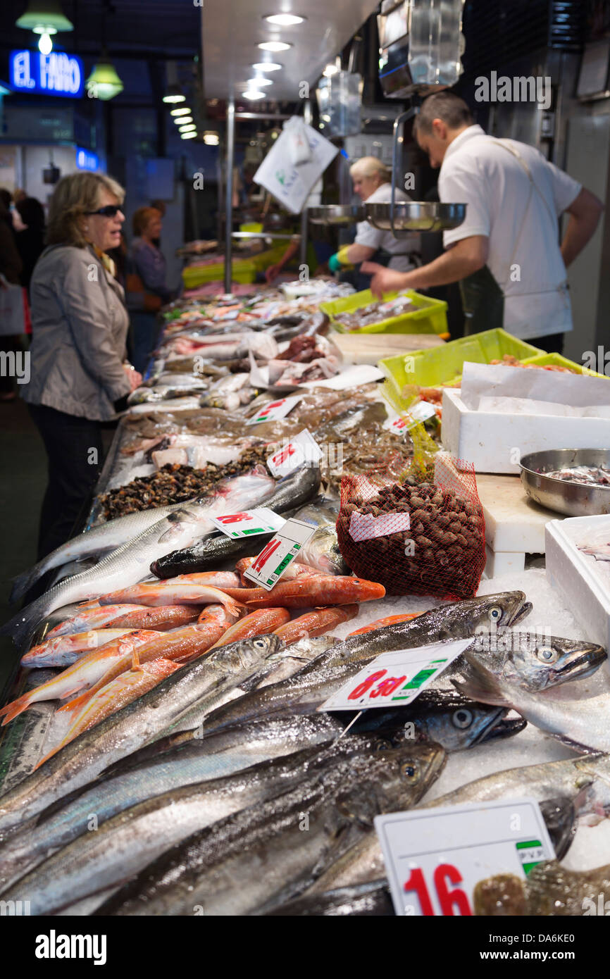 La Esperanza Mercato del Pesce Santander Cantabria Spagna Foto Stock