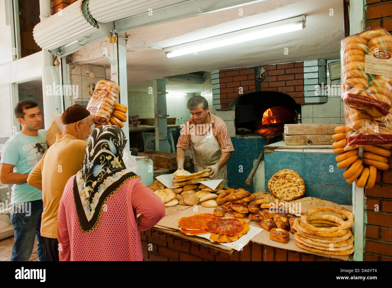 Türkei, Provinz Hatay, Antakya, Bäcker im Basar Foto Stock