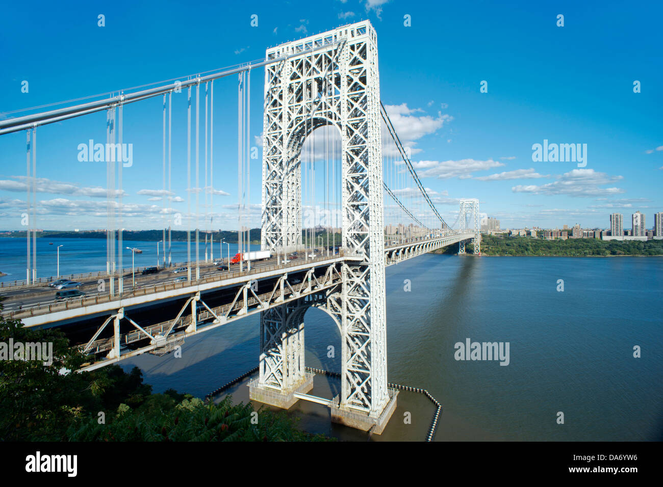 GEORGE WASHINGTON BRIDGE (©Cass Gilbert 1931) sul fiume Hudson MANHATTAN NEW YORK CITY USA Foto Stock