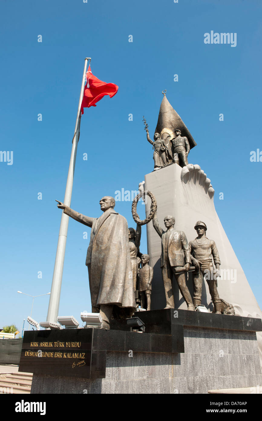 Türkei, Provinz Hatay (Antakya), Iskenderun Atatürk-Denkmal Foto Stock