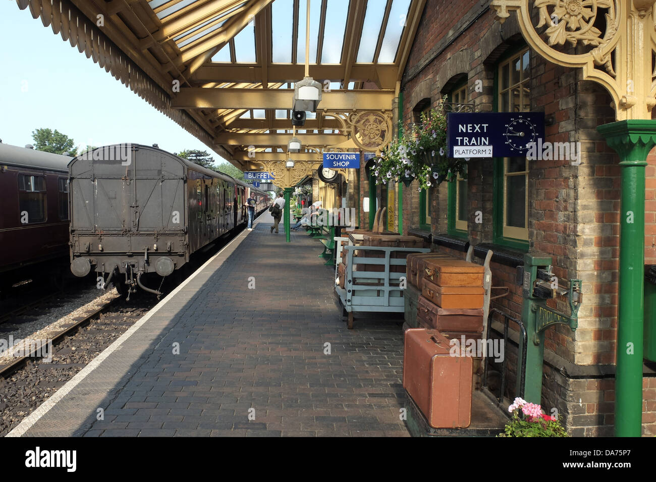 North Norfolk Inghilterra ferroviaria tra Sheringham e Holt Foto Stock