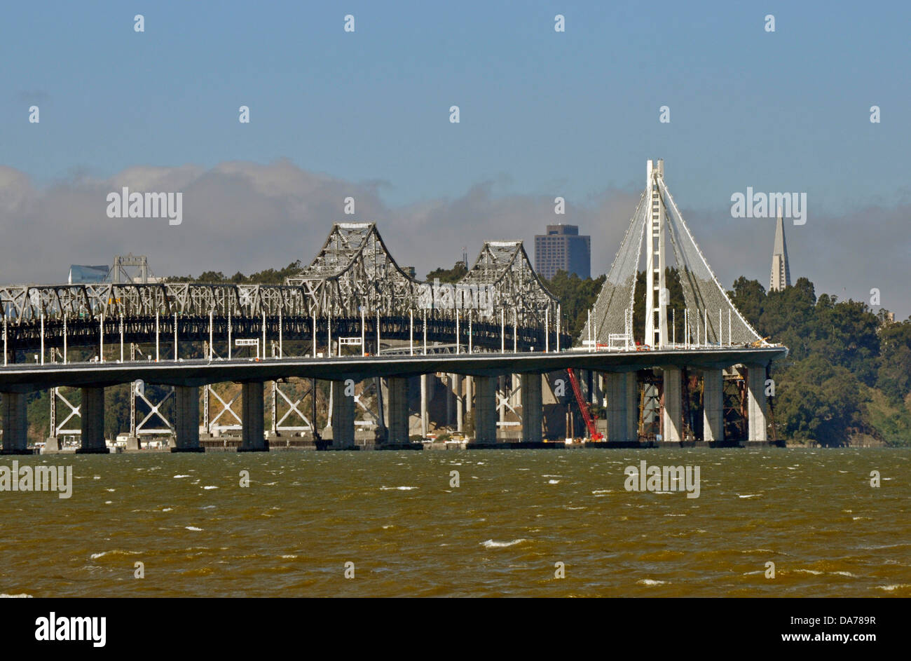 Tratte orientale di San Francisco Oakland Bay Bridge, CALIFORNIA, STATI UNITI D'AMERICA Foto Stock