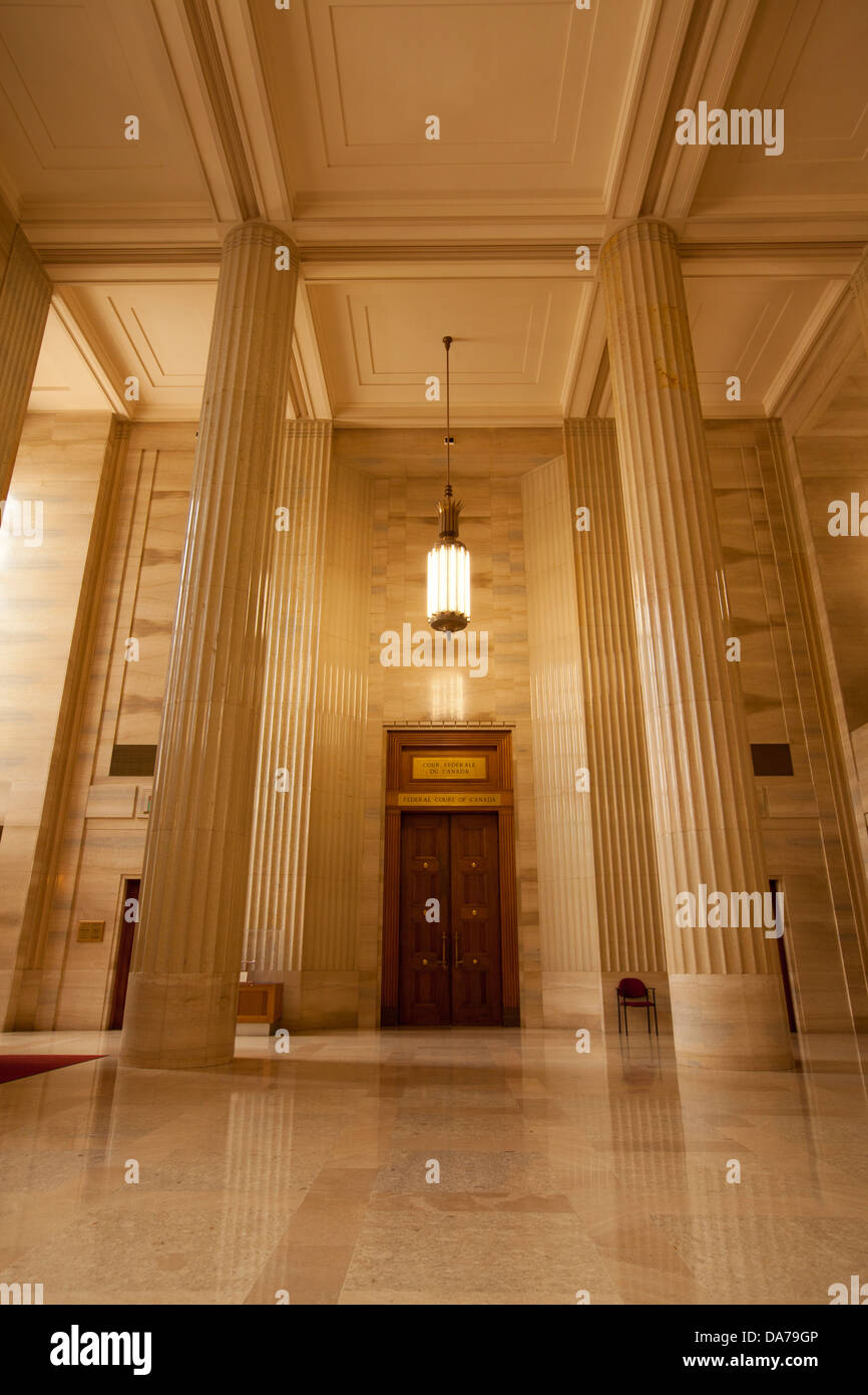Tribunale federale del Canada all'interno della Corte suprema del Canada building Foto Stock