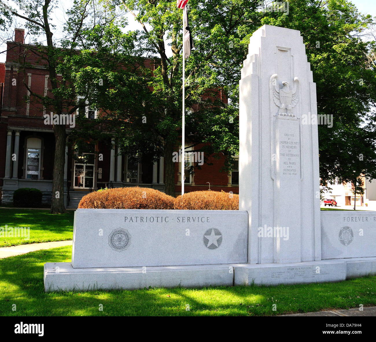 Veterani del memoriale di guerra a Jasper County Illinois, Stati Uniti d'America Foto Stock