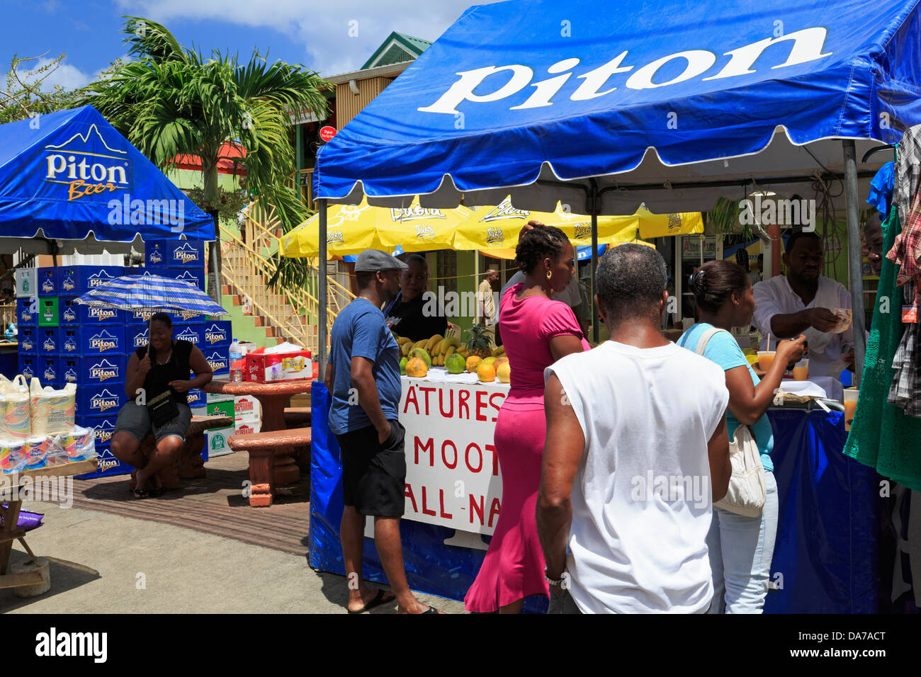 Mercato in Castries,San Lucia,dei Caraibi Foto Stock