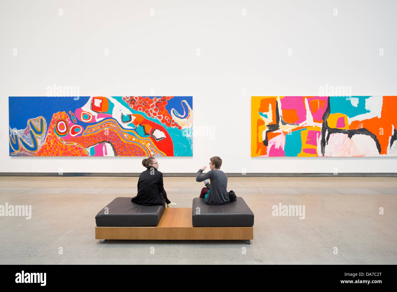 Arte moderna in mostra alla Galleria di Arte Moderna o GoMA sul Southbank Brisbane Queensland Australia Foto Stock