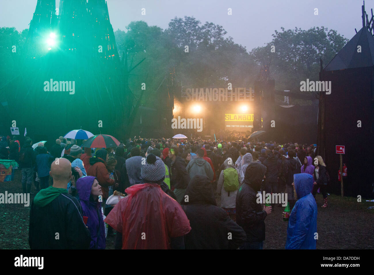 L'inferno a Shangri-la , Glastonbury Festival 2013, Somerset ,l'Inghilterra, Regno Unito Foto Stock