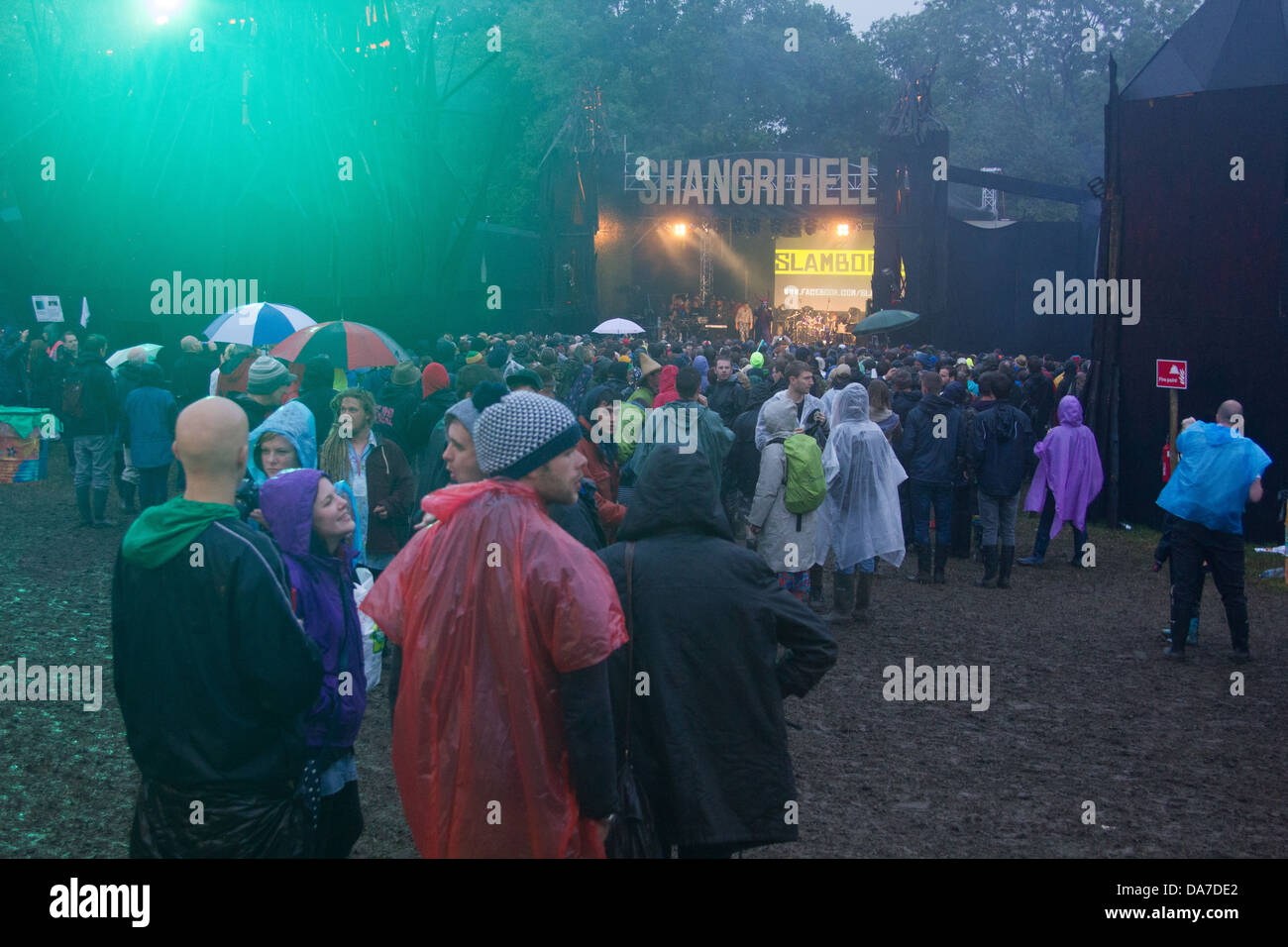 L'inferno a Shangri-la , Glastonbury Festival 2013, Somerset ,l'Inghilterra, Regno Unito Foto Stock