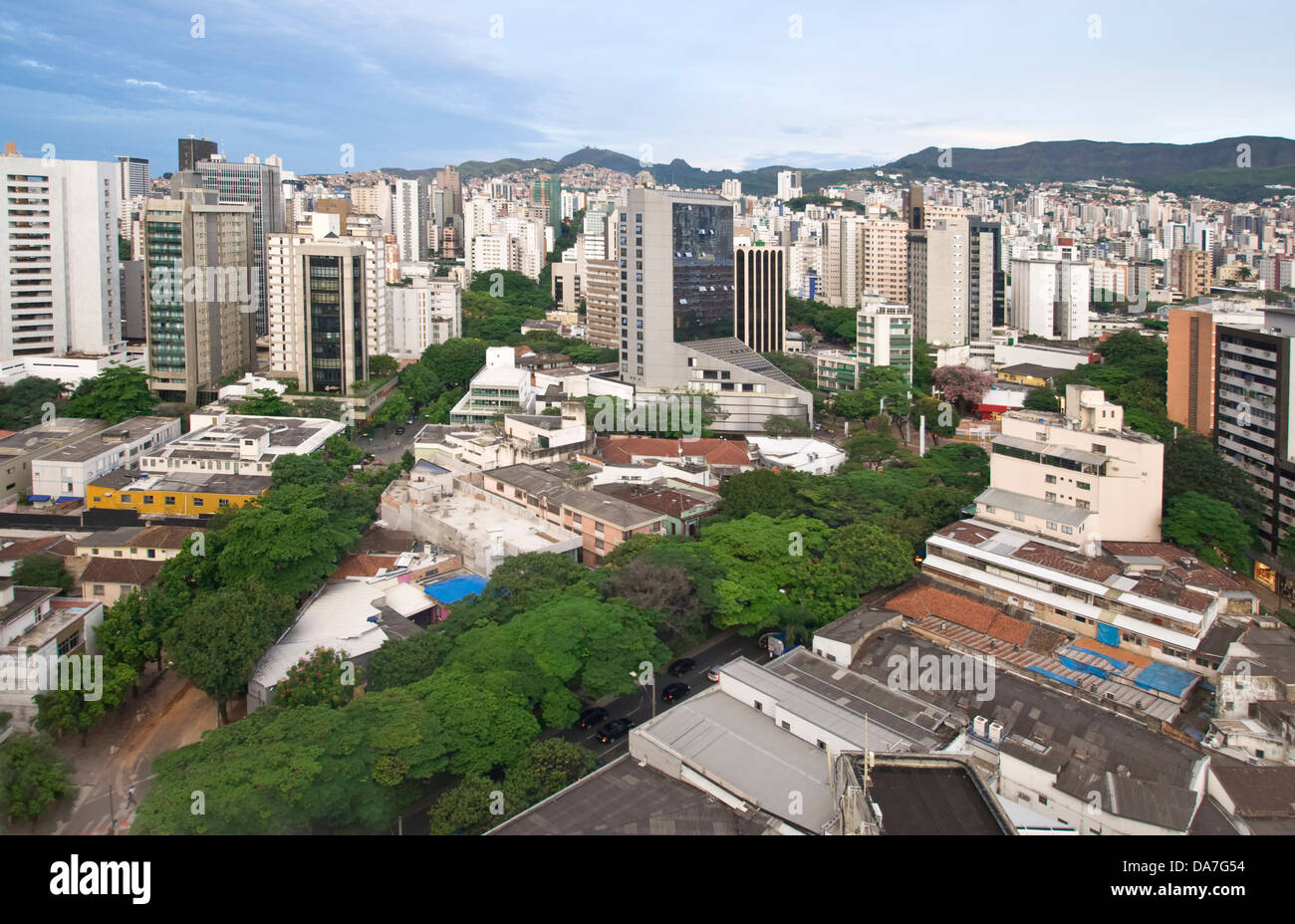 Paesaggio urbano del centro di Belo Horizonte, Brasile Foto Stock