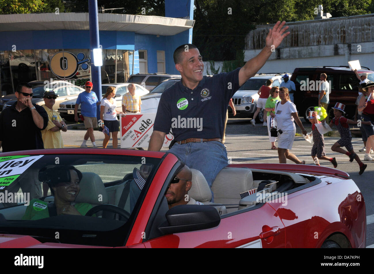 Il Maryland Lt. Governatore Anthony Brown partecipa nel luglio4 parata in Annapolis, Maryland Foto Stock