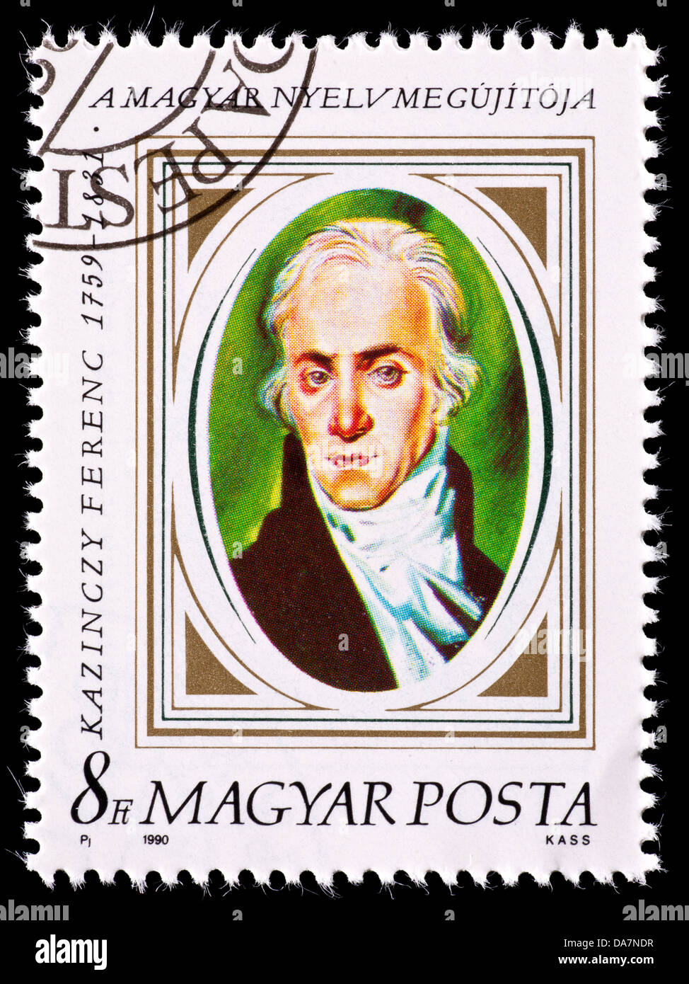 Francobollo da Ungheria raffiguranti Ferenc Kazinczy (lingua ungherese reformer) Foto Stock