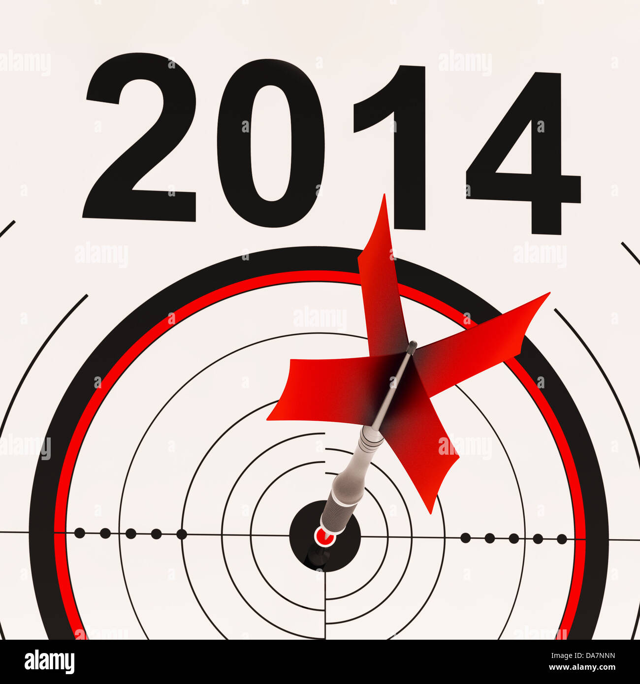 2014 Calendario che mostra la pianificazione annuale di bilancio di proiezione Foto Stock