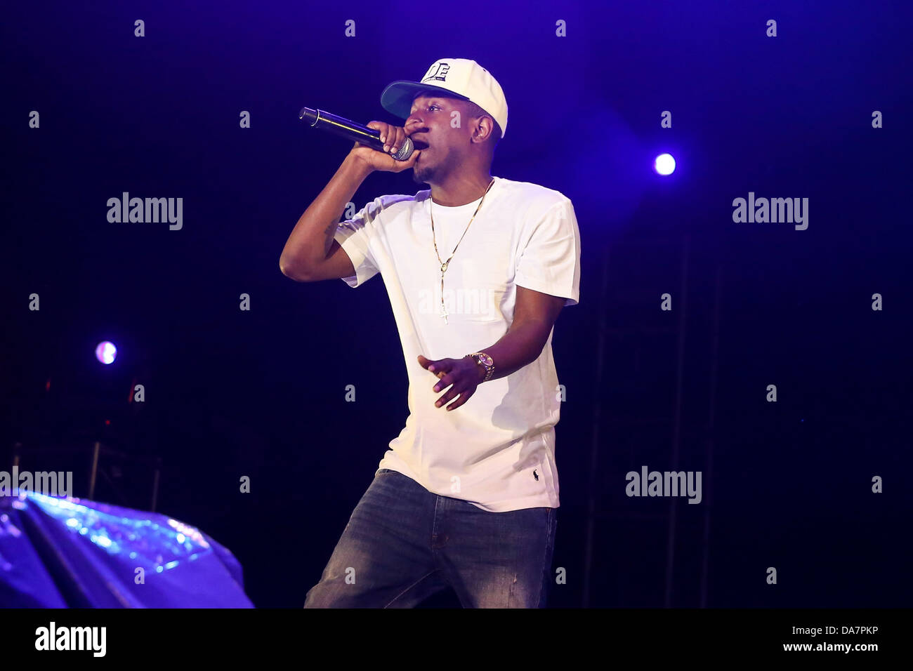 Kendrick Lamar suona dal vivo in concerto negli Stati Uniti. Kendrick Lamar è un rapper americano da Compton, California. Foto Stock
