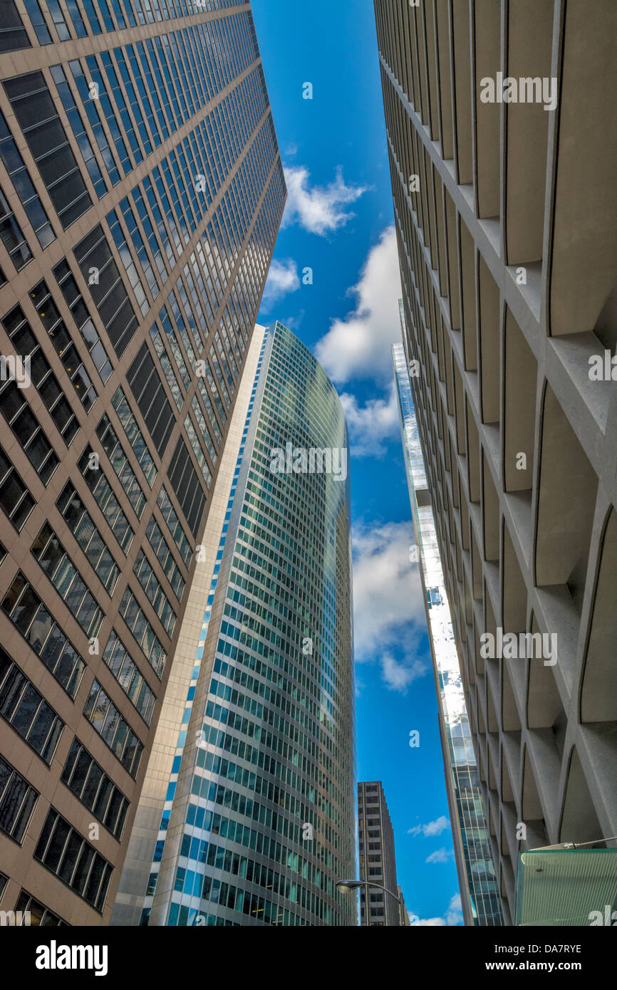 Edifici alti e sky in Chicago Foto Stock