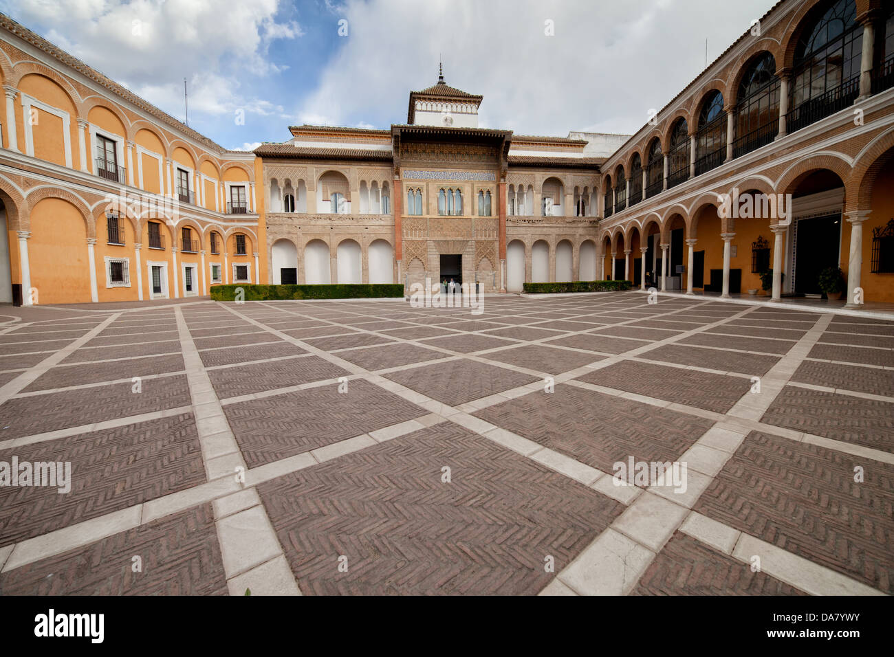 Palacio del Rey Don Pedro (Re Don Pedro's Palace) in Real Alcazar di Siviglia, in Andalusia, Spagna. Foto Stock
