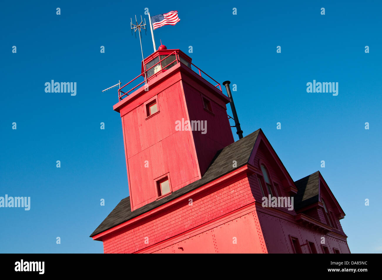 Il grande Faro rosso in Olanda, Michigan, Stati Uniti d'America Foto Stock
