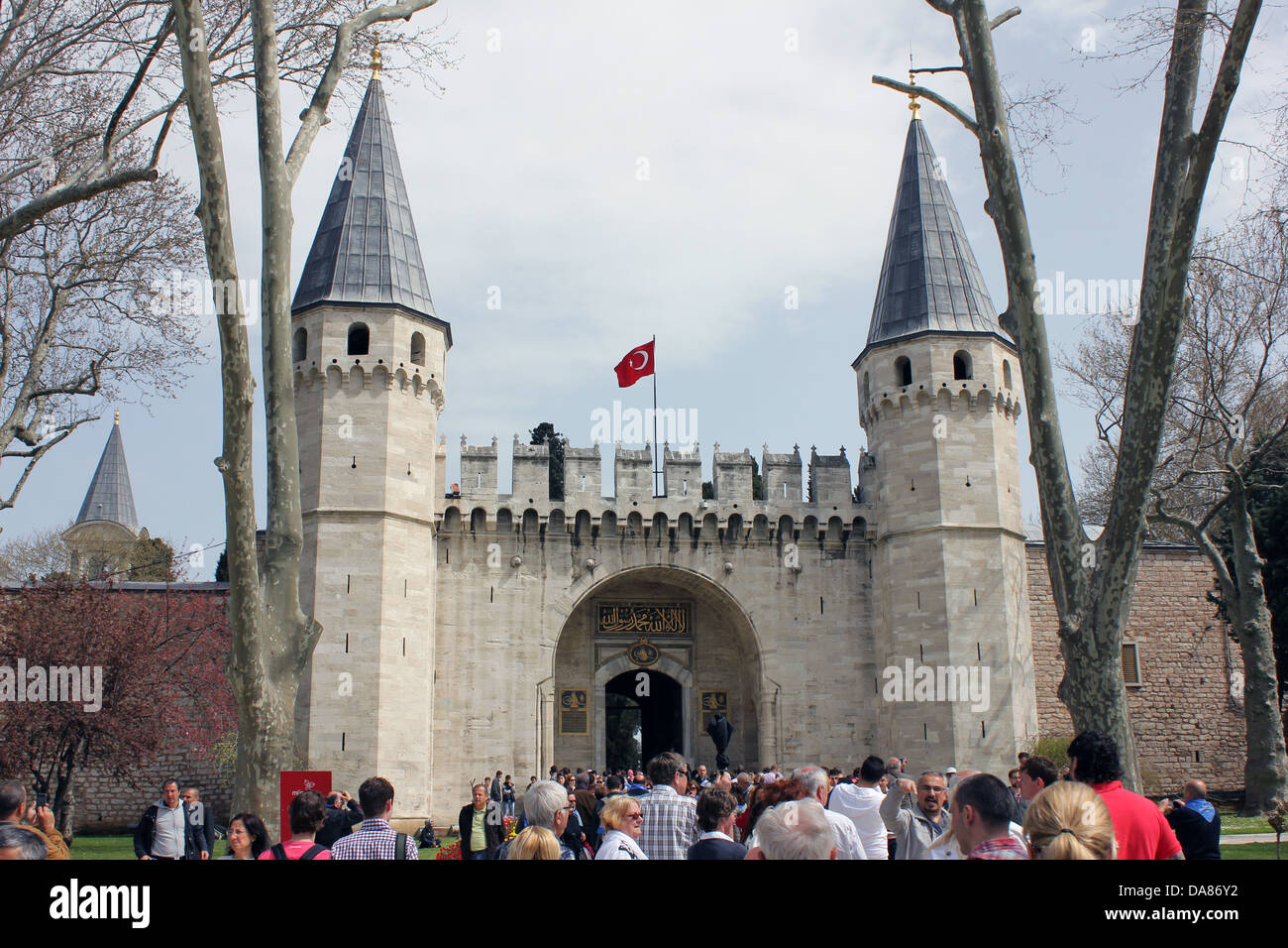 La gate di saluto nel palazzo Topkapi a Istanbul TURCHIA Foto Stock