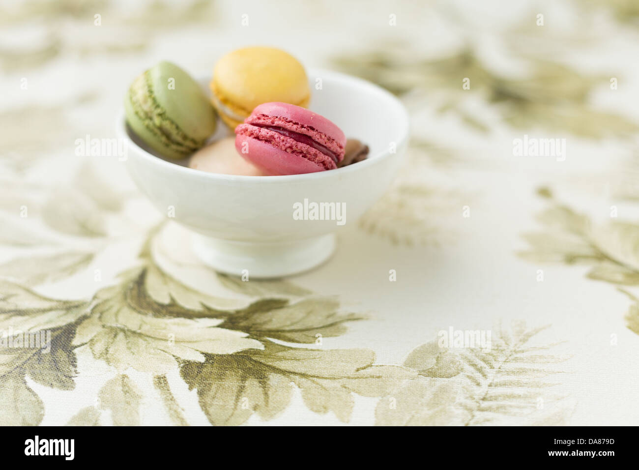 Primo piano del francese macarons Foto Stock