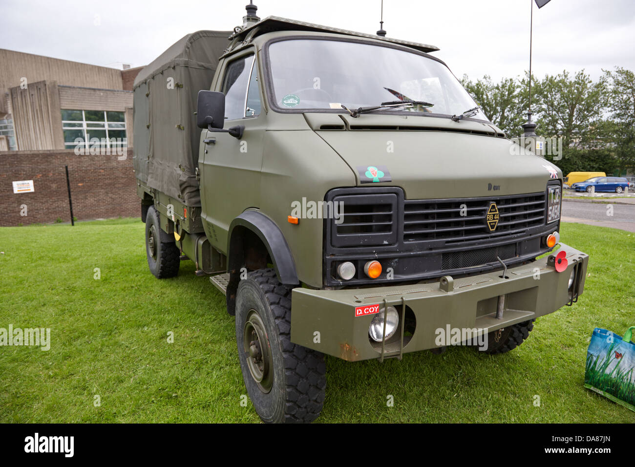 Rb44 per impieghi pesanti utility truck esercito britannico veicolo militare sul display la contea di Down Irlanda del Nord Regno Unito Foto Stock