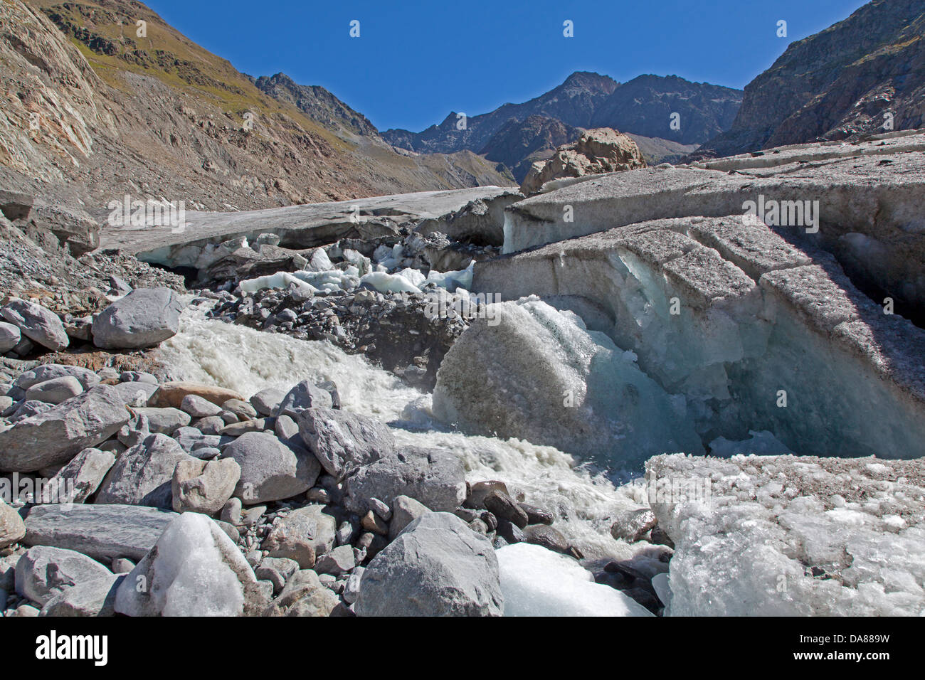 Kaunertal ghiacciai, Austria Foto Stock