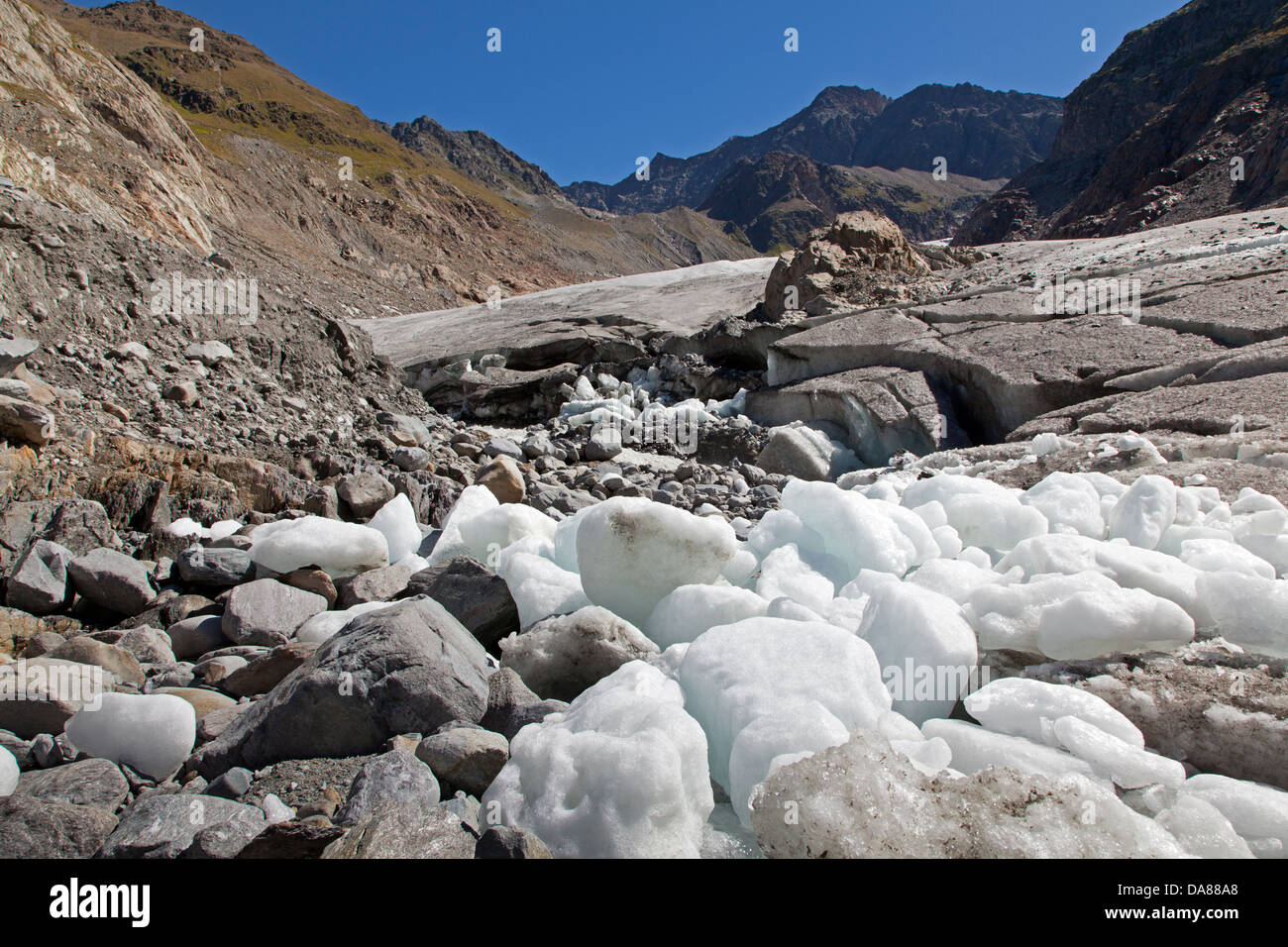 Kaunertal ghiacciai, Austria Foto Stock