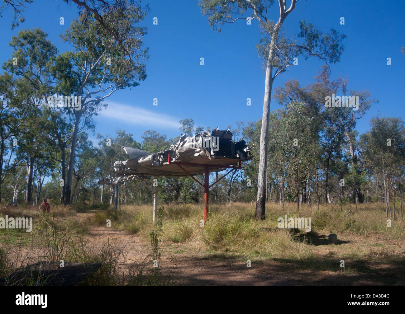 Sito di DC3 il crash nel novembre 1943 che ha ucciso 14 australiano e 5 soldati USA vicino Rolleston Queensland centrale Australia Foto Stock