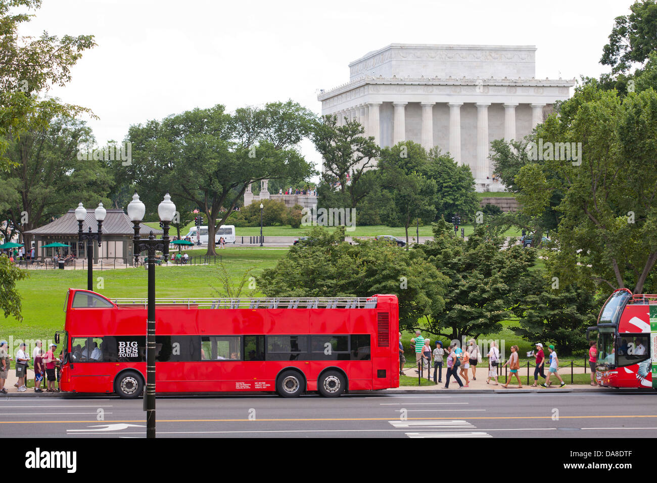 Open top bus tour - Washington DC, Stati Uniti d'America Foto Stock