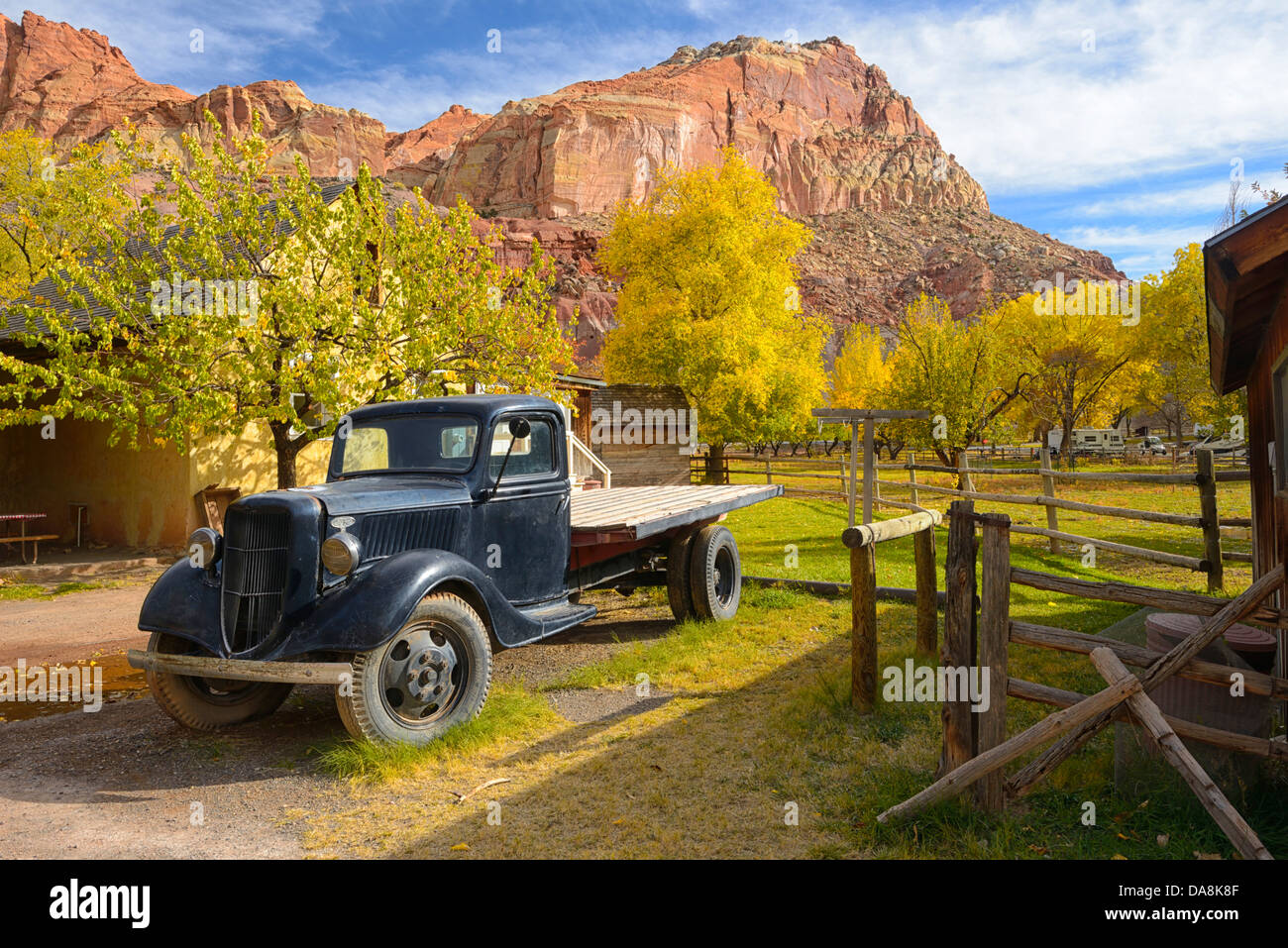 Stati Uniti d'America, Stati Uniti, America, Utah, Torrey, Nord America, quattro angoli, Colorado Plateau, Capitol Reef National Park, carrello, F Foto Stock