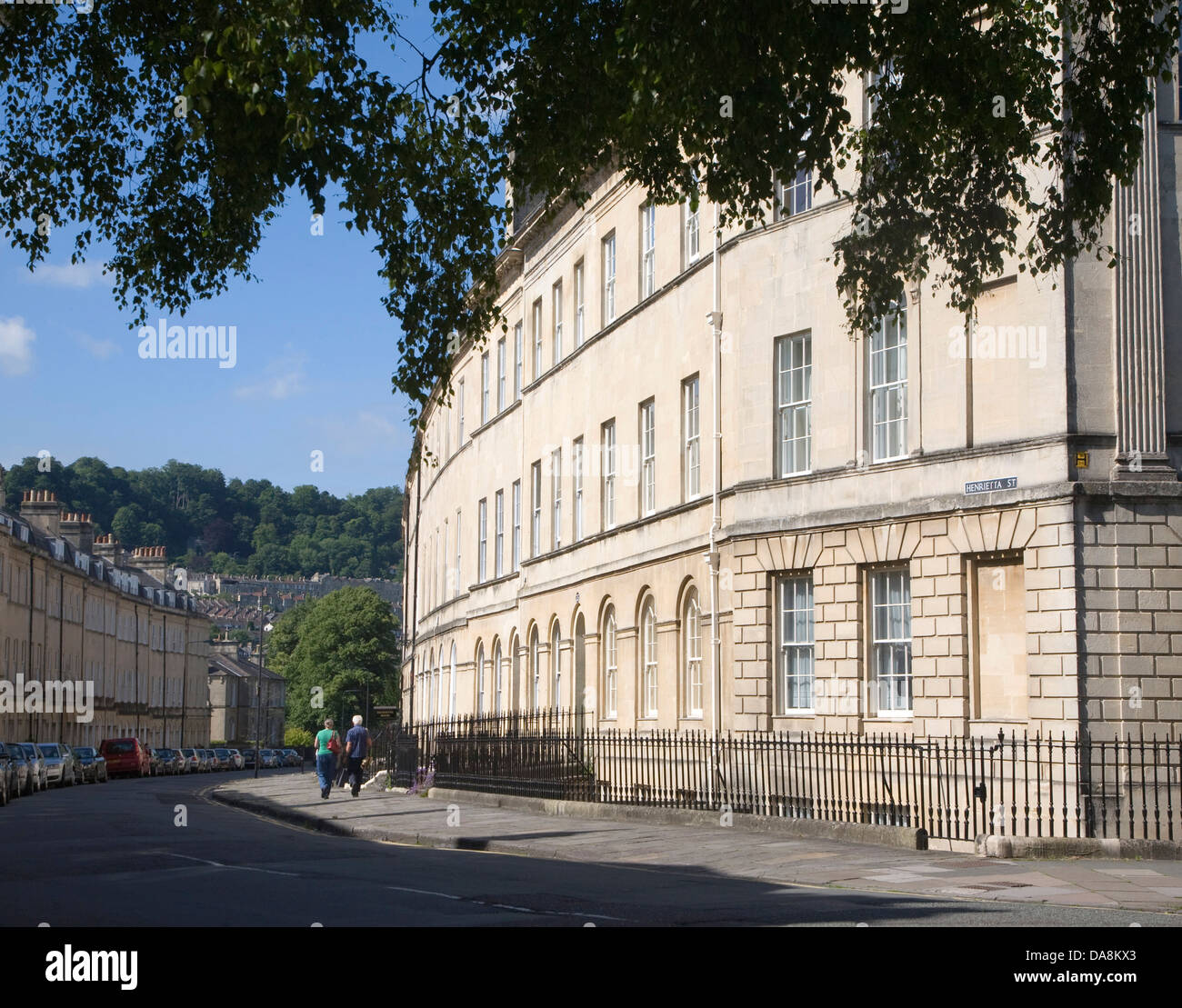 Storico georgiano alloggiamento Henrietta Street Bath Somerset Inghilterra Foto Stock