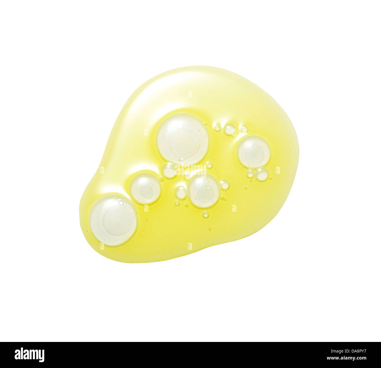 Giallo arancione crema gel olio tagliare su sfondo bianco Foto Stock