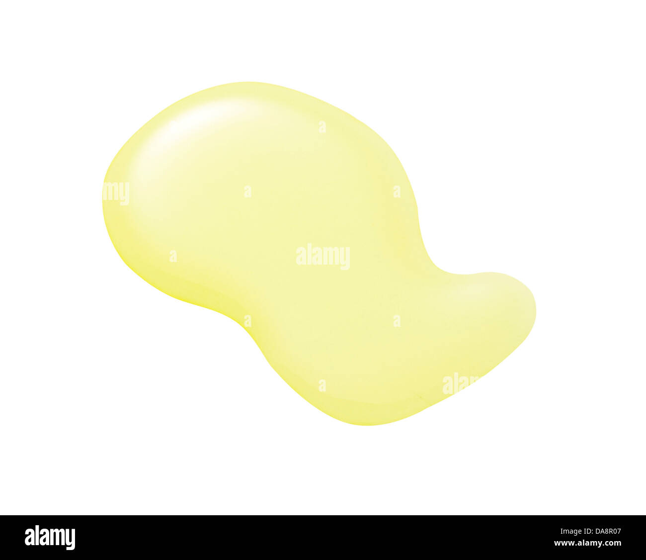 Giallo arancione crema gel olio tagliare su sfondo bianco Foto Stock