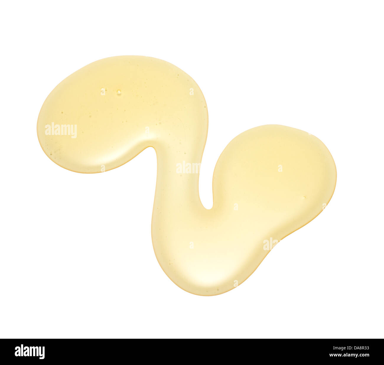 Giallo arancione crema gel olio tagliare su sfondo bianco Foto Stock