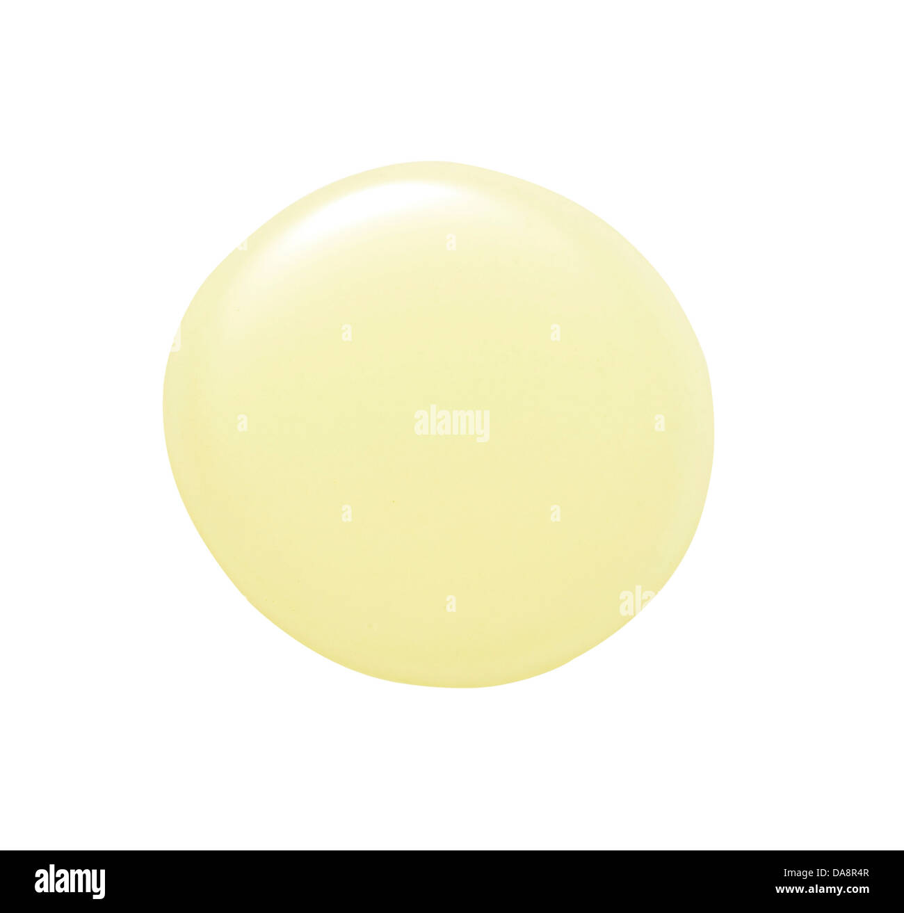 Giallo arancione crema gel olio tagliare su sfondo bianco Foto Stock
