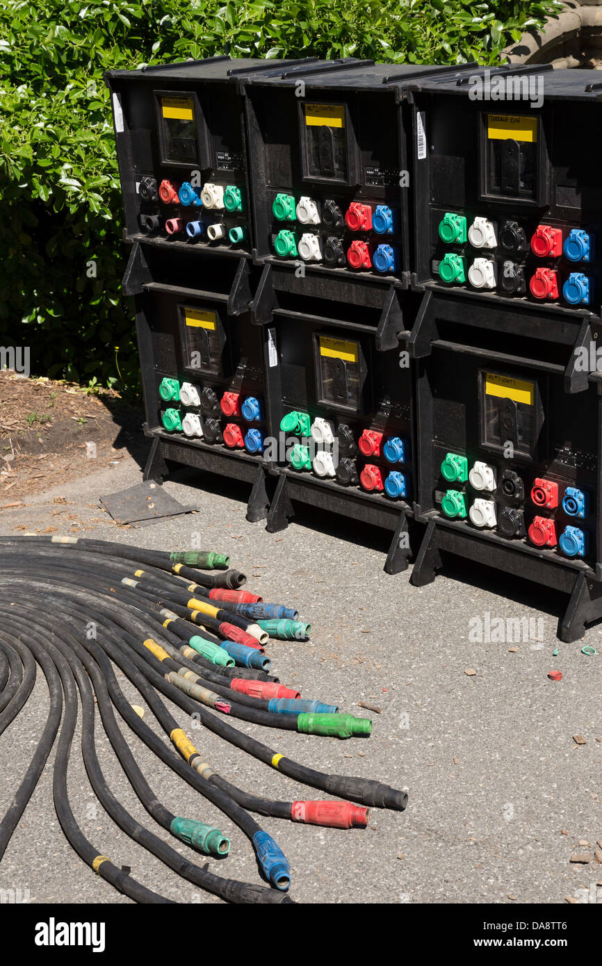 Commerciale di generatori di potenza Foto Stock