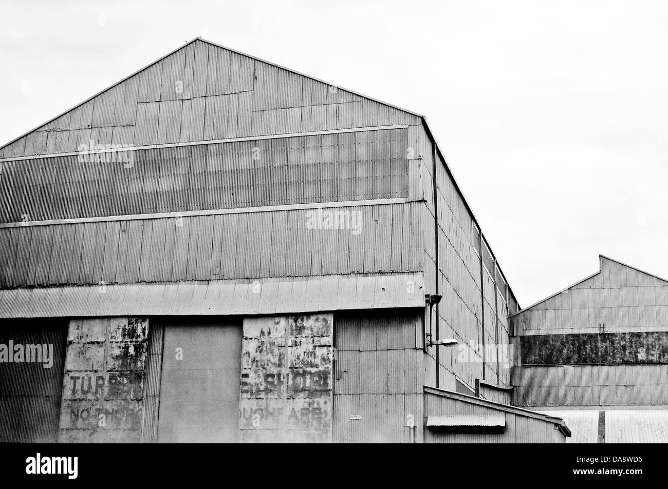 Abbandonato edificio industriale, la Cockatoo Island, Sydney, Australia Foto Stock