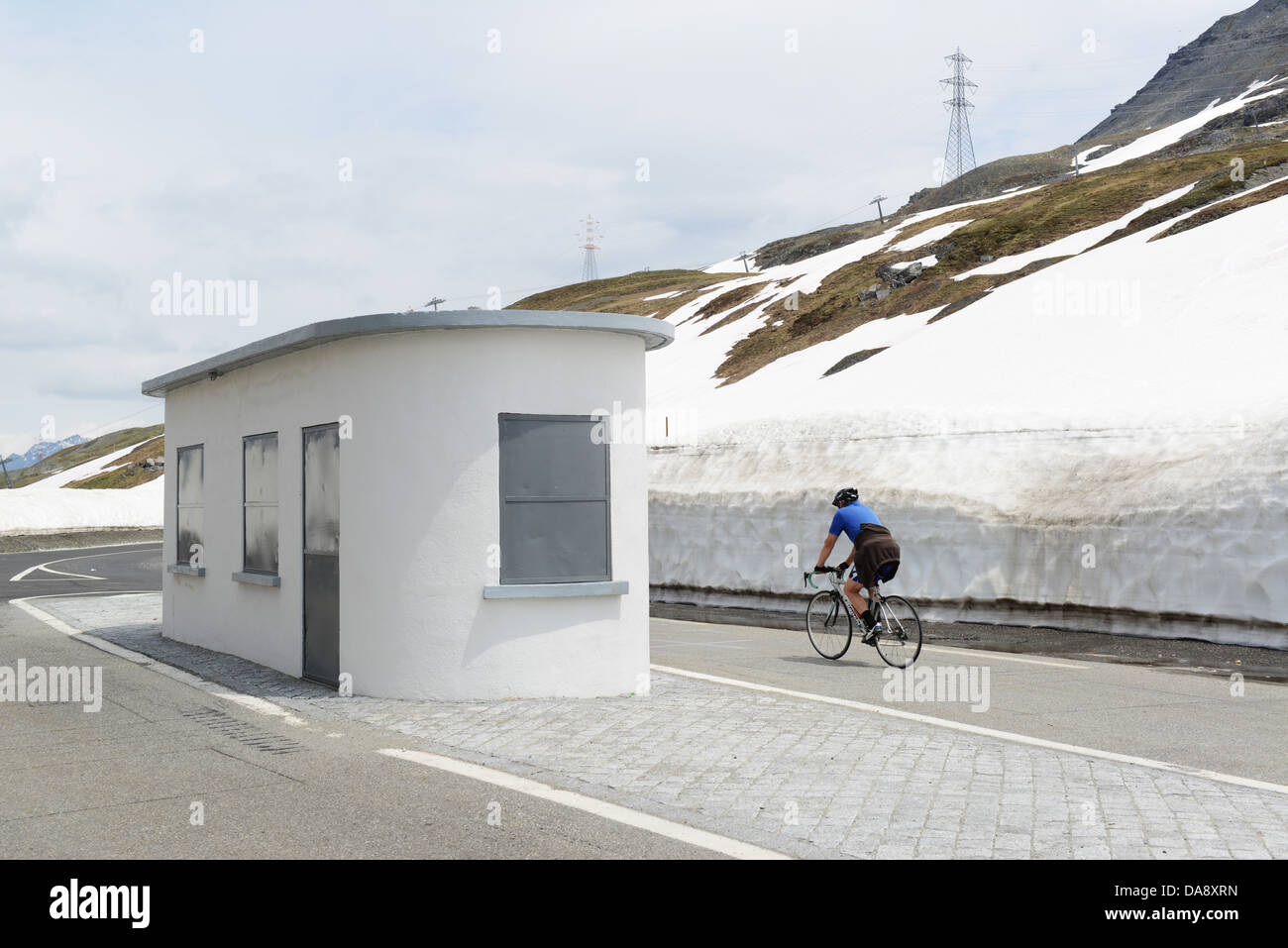 Il controllo di frontiera checkpoint chiuso sul Piccolo San Bernardo o Col du Petit San Bernardo o il Colle del Piccolo San Bernardo Foto Stock