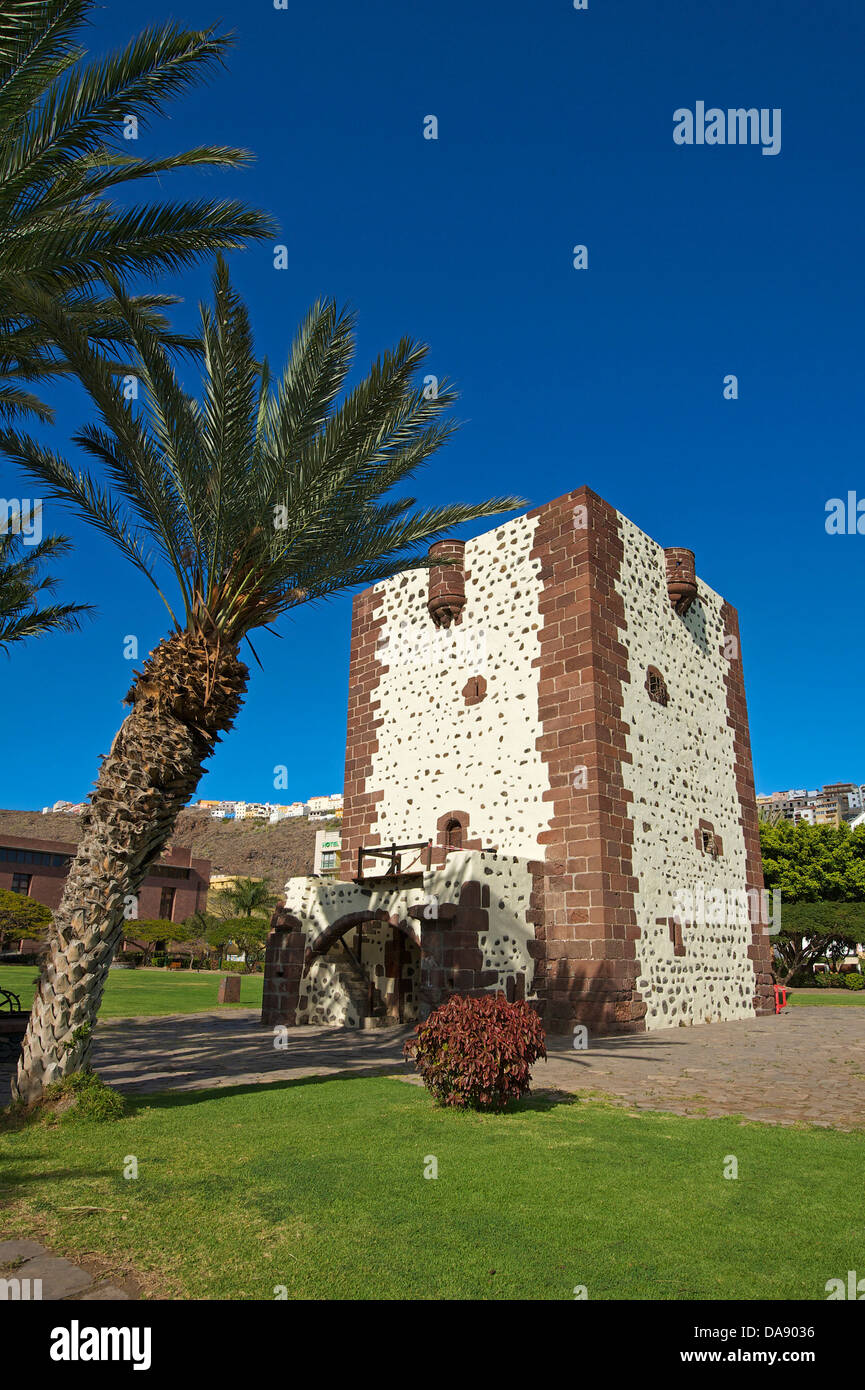 Canarie, Europa isole canarie La Gomera, Spagna, Esterno, giorno, nessuno, Torre del Conde, San Sebastian, tower Foto Stock