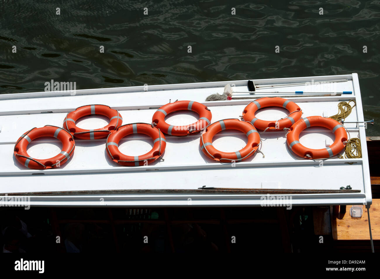 Cinghie di vita su un viaggio in barca, Stratford-upon-Avon, Regno Unito Foto Stock