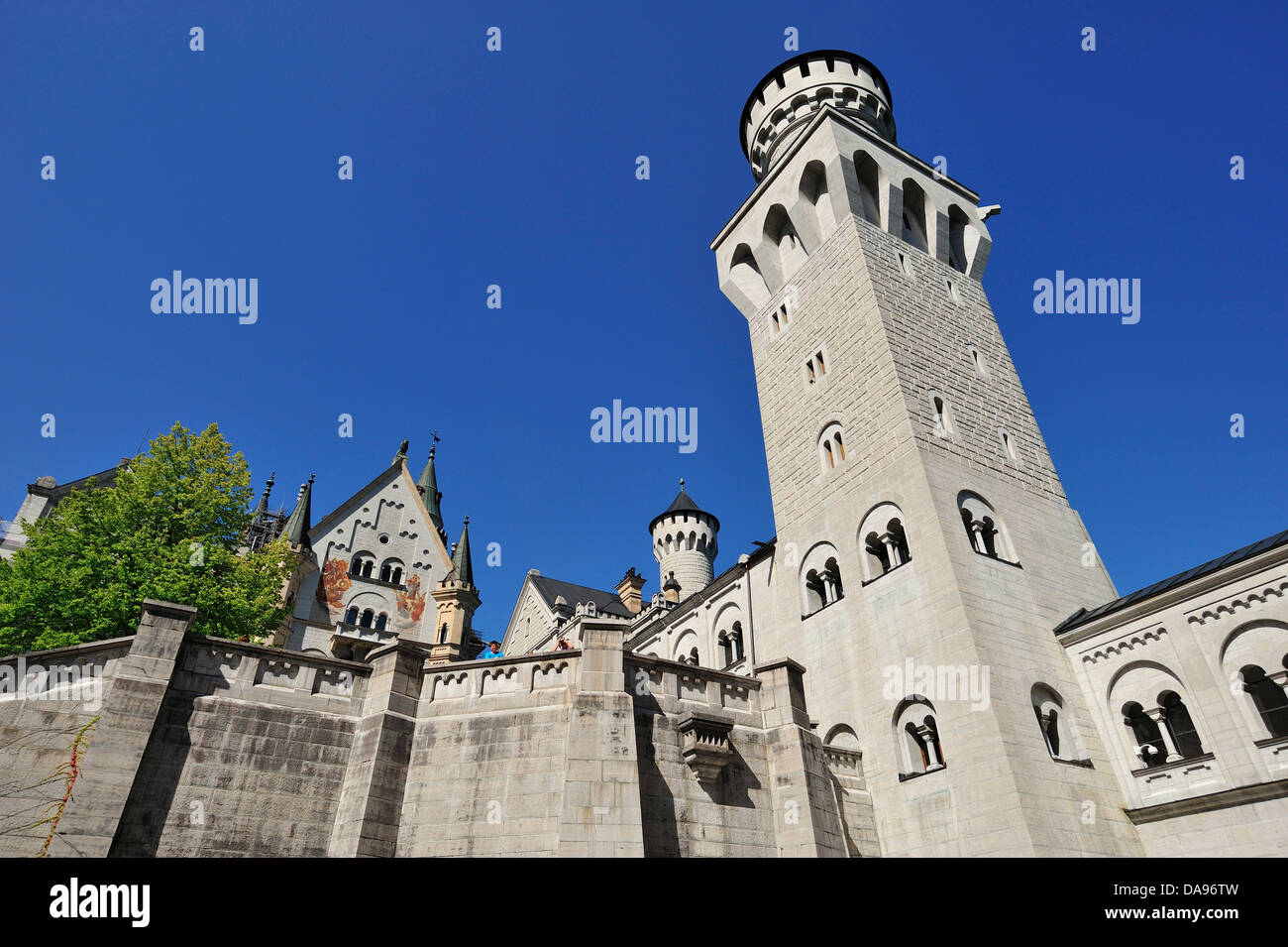 Xix secolo, architettura, Baviera, bavarese, Castello, Europa, esterno, Germania, Hohenschwangau, Ludwig II, Ludwig, Neuschwanst Foto Stock